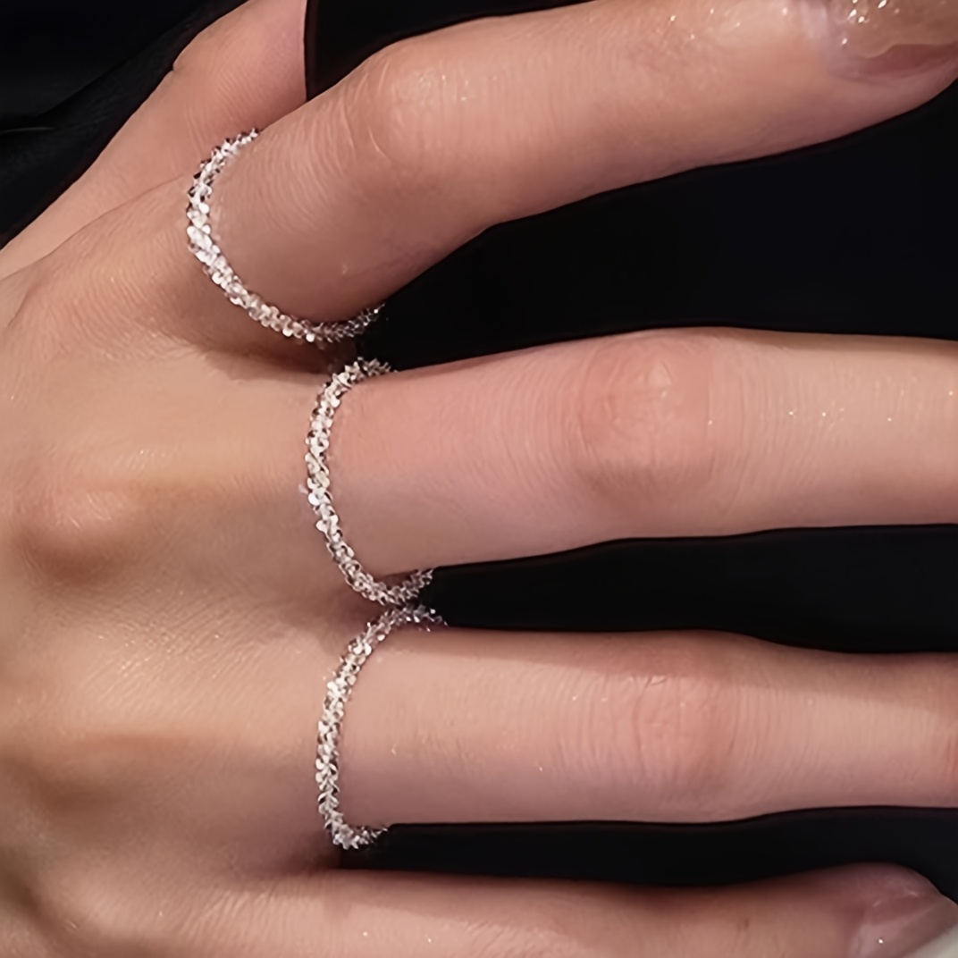 Romantic Chain Ring Set for Women Stacking Style
